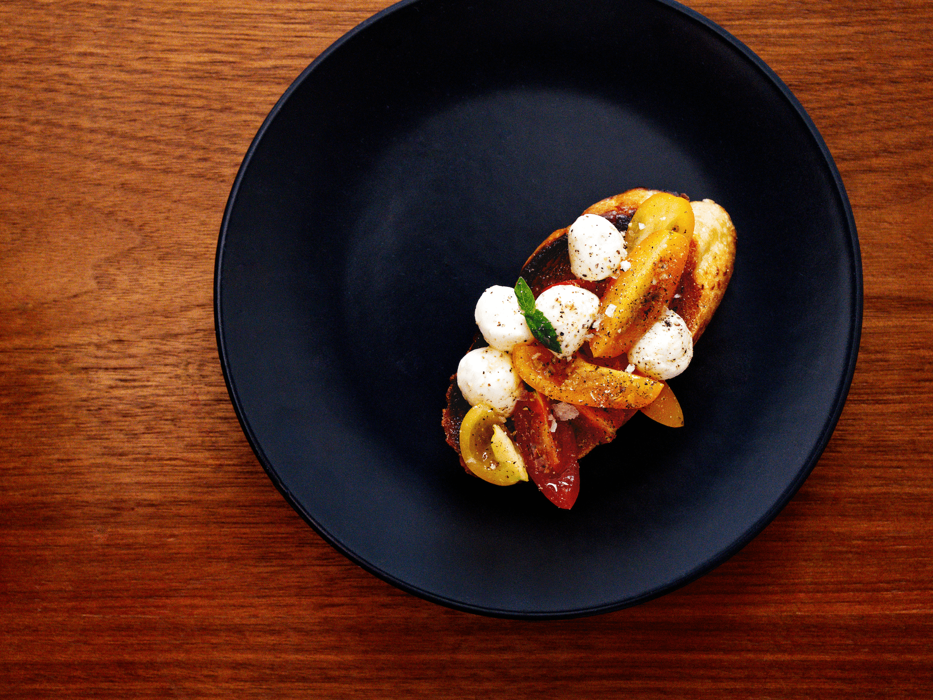 Food and drink content in a calm studio setting