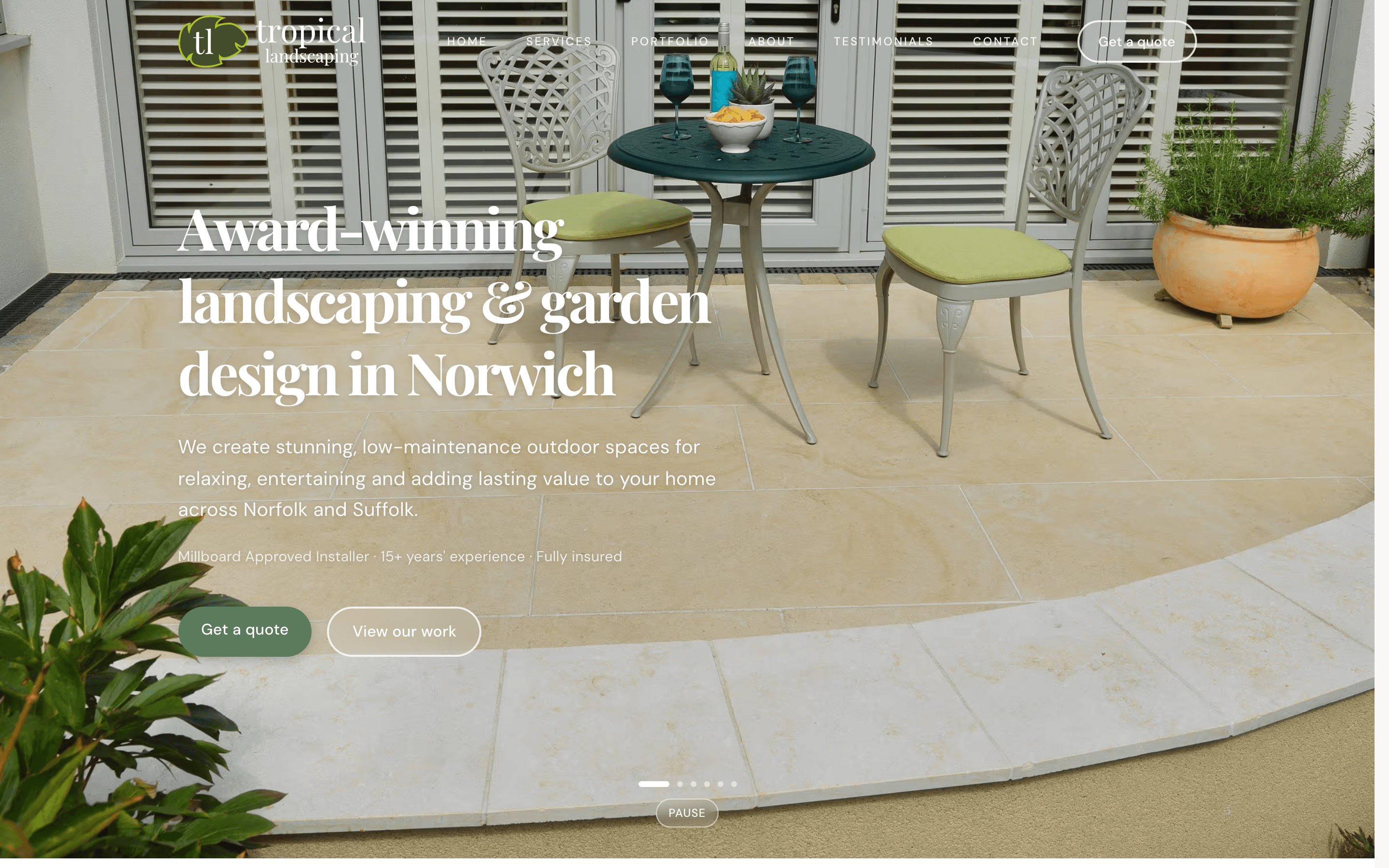 Tropical Landscaping homepage