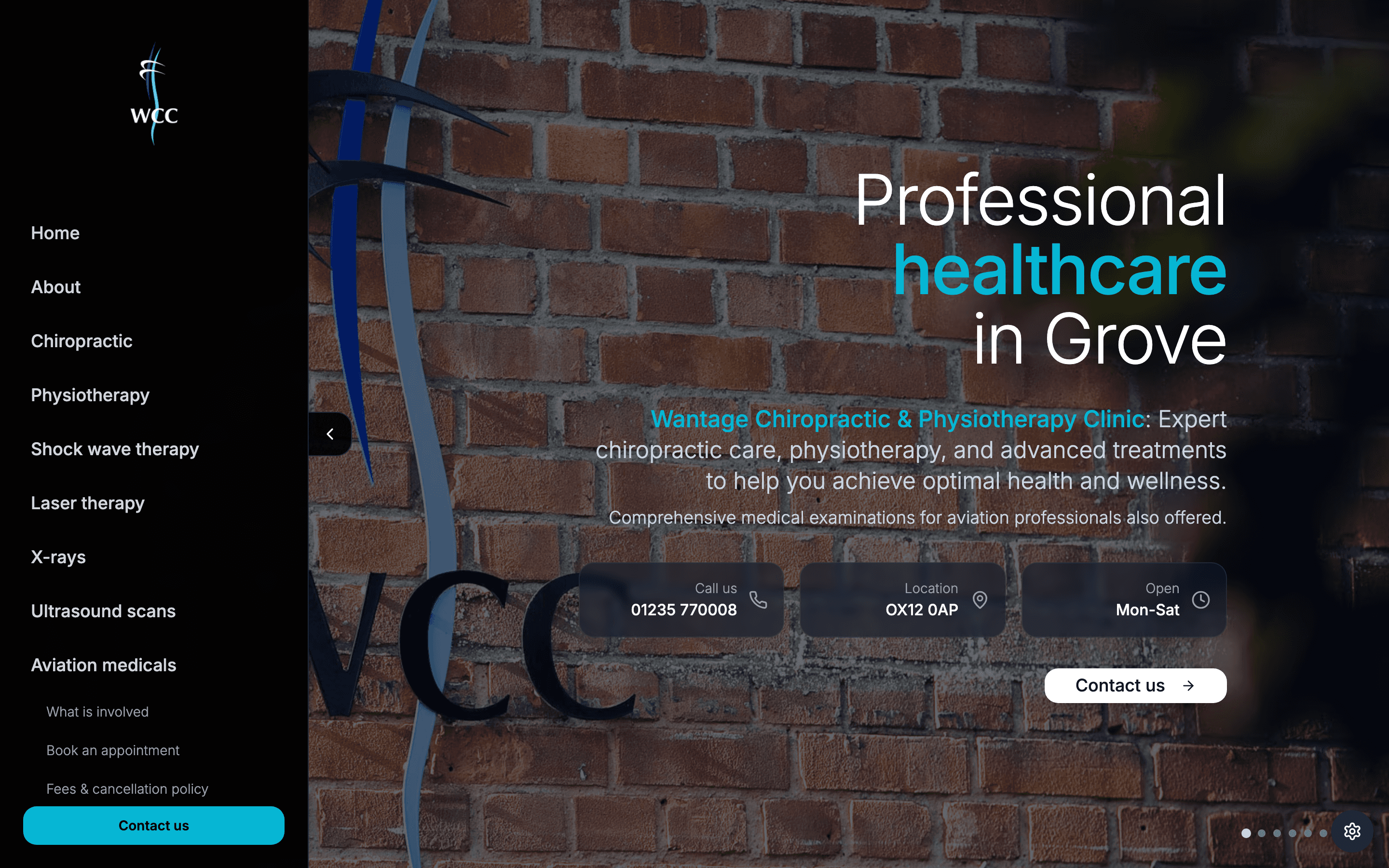 Wantage Chiropractic homepage