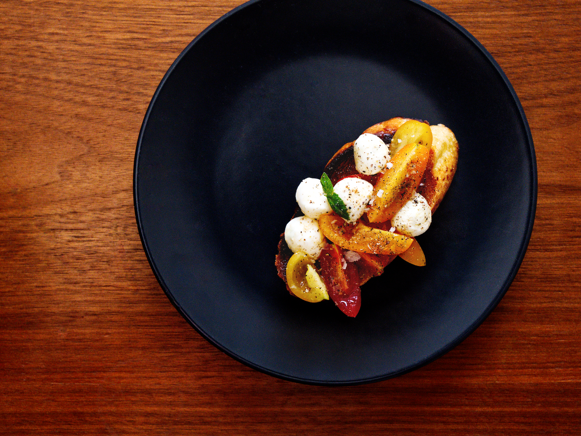Food and drink content in a calm studio setting